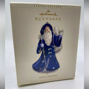 Hallmark Keepsake Father Christmas Ornament #3 in series 
Blue SANTA 2006 RARE